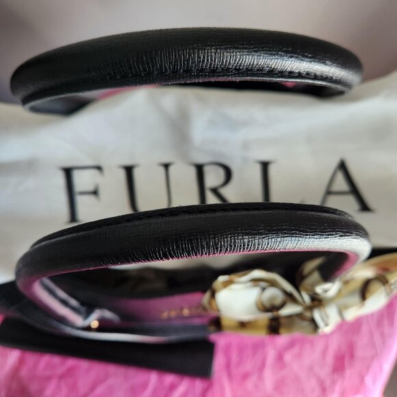 Furla Black Saffiano Leather 5 pc tote set EUC - Picture 15 of 15